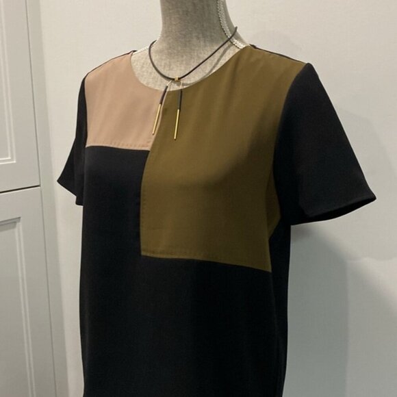 Zara Black Colour Block Top size medium - Picture 5 of 12